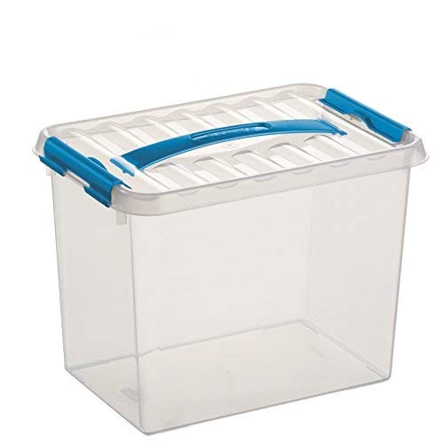 Sunware 6X Q-Line Box - 9 Liter - 300 x 200 x 220mm - transparent/blau