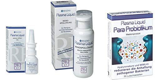 Plasma Liquid® Prophylaxe-Paket (Nasensprüh-Gel, Mundspüllösung und Para Probiotikum) 1 Stück