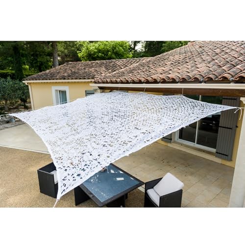 Werkapro 10108 Sonnensegel für Balkon, Terrasse und Garten, 120 g/m², Polyester, quadratisch, 3 x 3 m, Weiß