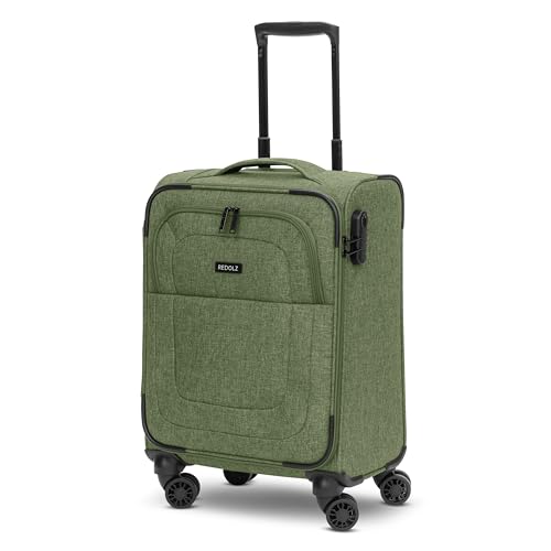 REDOLZ Cabin Weichschalen Kabinen-Koffer | Leichter Trolley mit 4 Doppelrollen für Damen & Herren 37 x 23 x 55 cm (Essentials 12)