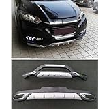 2 Stück ABS Auto Auto vorne Stoßstangenschutz Schutzplatte Passend für Honda VEZEL HR-V HRV 2015 2016 2017 (vorne + hinten)