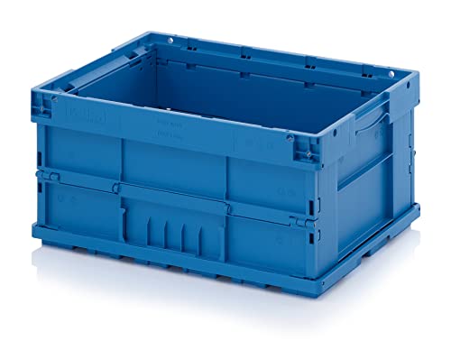 KLT Faltbox 60 x 40 x 28 mit Verbundboden * Faltbehälter Klappbox blau 60x40x28