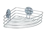 WENKO Turbo-Loc® Eckablage - Befestigen ohne bohren, Stahl, 26.5 x 10.5 x 20 cm, Chrom