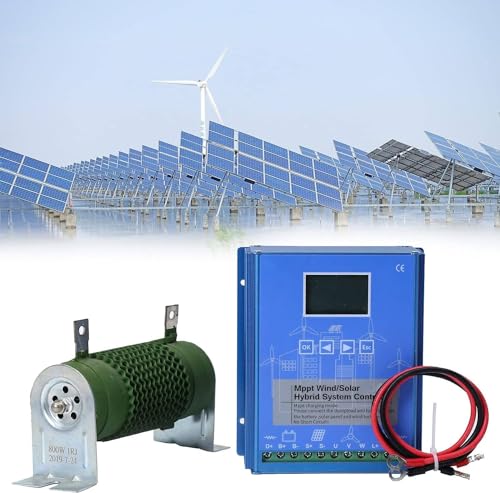 Qiang 12V/24V/48V Wind-Solar-Hybrid-Laderegler mit Boost-LCD-Bildschirm und MPPT-Lademodus,für Netzunabhängige Erzeugungssysteme, Wind-Solar-Hybrid-Beleuchtungssystem,3000W-12V