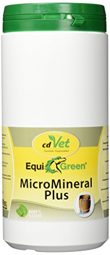 cdVet Naturprodukte EquiGreen MicroMineral plus 1 kg - Pferd - Vitamin, Mineralstoff- und Spurenelementgeber - Magnesiummangel - Zink- + Selenquelle - Magensäurebinder - Schadstoffebinder - Darm -