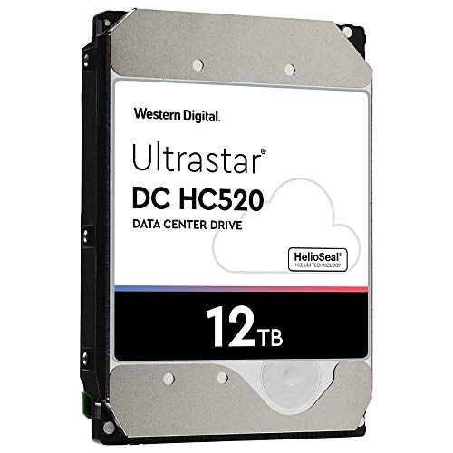 Western Digital 12TB HUH7212ALE604 Ultrastar DC HC520 SATA-Festplatte, 7200 U/min, 6 GB/s, 256 MB Cache, 8,9 cm (3,5 Zoll)