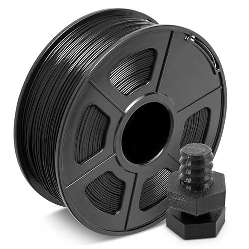 SUNLU ABS Filament 1.75 mm für den 3D-Drucker ABS 3D-Drucker Filamentgenauigkeit +/- 0.02 mm, Schwarz