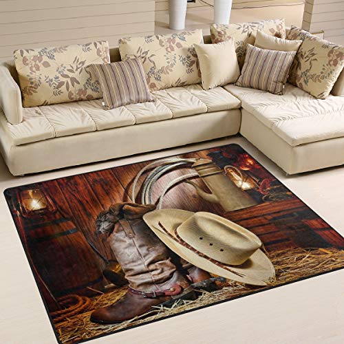 Use7 Traditioneller amerikanischer Westen-Teppich für Wohnzimmer, Schlafzimmer, 160 cm x 122 cm