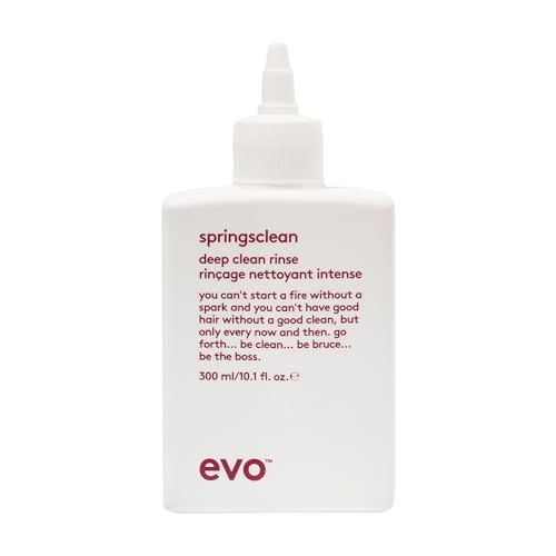 Evo springsclean deep cleaning rinse 300ml I Tiefenreinigende Haarspülung für welliges und lockiges Haar I entfernt Ablagerung, Schmutz und überschüssiges Öl I vegan, ohne Sulfate