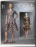 Vogue Misses Dress Patterns V1737E5 Damenkleid, weiß, E5 (14-16-18-20-22)