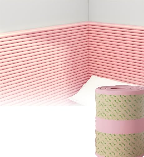 Wandverkleidung Selbstklebend, Schwamm Wandkissen mit Befestigung, Selbstklebende Wandpaneele für Innenwandverkleidung Deko, mit Kollisionssicher Und Kältebeständig ( Color : Pink , Size : 40 cm x 2 m