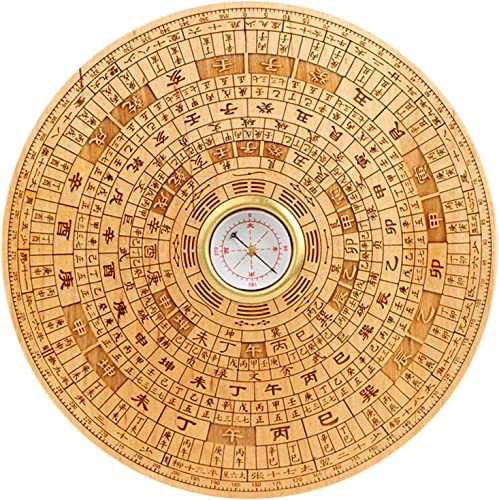 BeRbo Halbhemden for Damen, falscher Kragen, Luo-Pan-Werkzeug, runder Kompass, Kompass-Ornamente, umfassender Schriftzug in Scheibengröße, Alter chinesischer Kompass Talisman