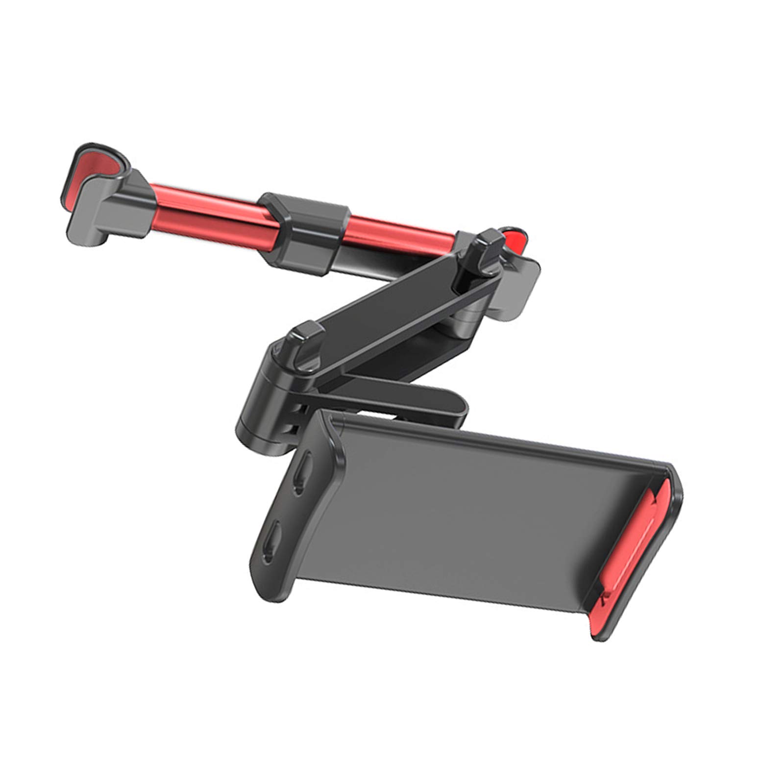 APSD Tablet Halterung Auto Kopfstütze, Universal Ausziehbare KFZ Kopfstützen Halterung Unterstüzt Kompatibel mit 4,7-12,9 Zoll Handy Tablet (Ausziehbar) (rot)