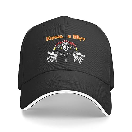 OSEVIO Herren Baseballmütze Unisex Outdoor Custom Korol I Shut Baseballkappe Männer Frauen Atmungsaktiv Russischer Horror Punk König und Papa Hut Streetwear Geschenk