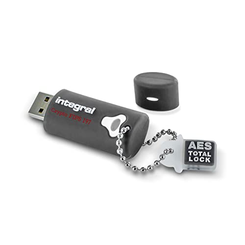 Integral Crypto USB-Stick USB 3.0 64GB mit 256 Bit AES Verschlüsselung, FIPS 197 zertifiziert