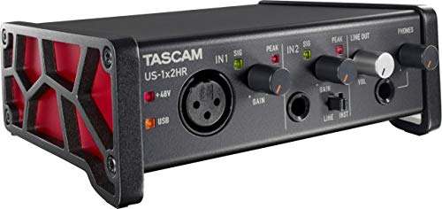 Tascam US-1 x 2HR 1 Mikrofon 2IN / 2OUT hochauflösende vielseitige USB-Audio-Schnittstelle (US1 x 2HR)
