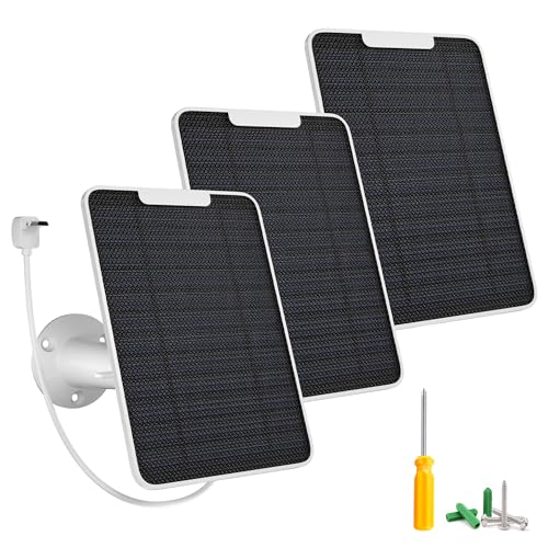 Arlo Solarmodul-Ladegerät, kompatibel mit Arlo Essential Spotlight/XL-Strahler-Kamera, Arlo Essential Solarmodul-Ladegerät mit 3 m wasserdichtem Micro-USB-Ladekabel, verstellbare Wandhalterung, 3