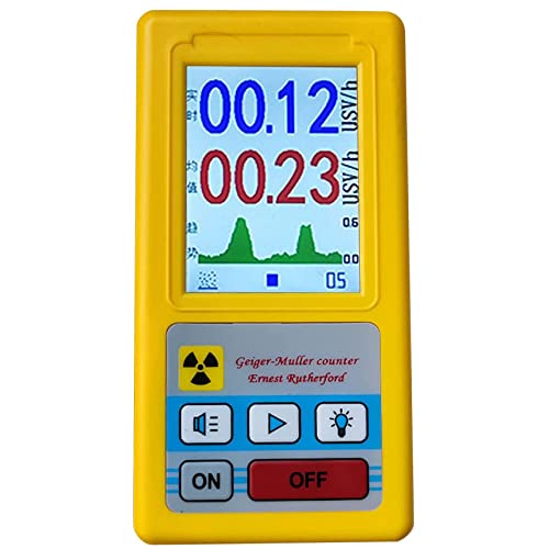 ZGYYDS Geigerzähler Multifunktionaler Dosimeter Radioaktivität Messgerät(x/β/γ-Strahl), 0.00-99.99μsv/h Tragbarer Strahlungsmessgerät Nuklearstrahlungsdetektor Con LCD-Display|BR-6|EMF-Messgeräte