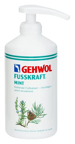 GEHWOL Fusskraft Mint, Kühlender Fußbalsam erfrischende Fußcreme, 500 ml mit Spender