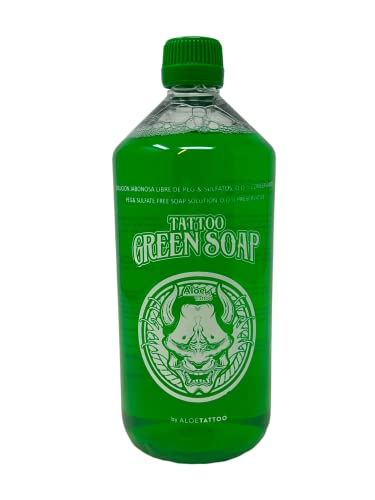 ALOE Green Soap Foam Nachfüllpackung für 4 Füllungen (1Liter) - Grüne Seife Schaum - TATTOO abwischen/reinigen - INKgrafiX® Deutschland - PROFI STUDIO - IG64295 - vegan