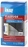 Knauf Flexfuge Universal 10 kg Anthrazit, universell einsetzbar für ein besonders glattes Fugenbild auf Wand & Boden im Innen- & Außenbereich, schnellhärtender Fugenmörtel auf Zementbasis