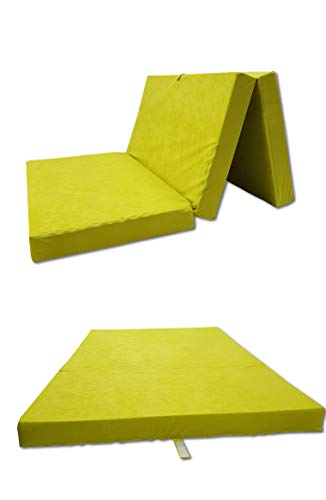 Odolplusz Klappmatratze Faltmatratze Klappbett - Made IN EU - als Matratze Gästebett Gästematratze einsetzbar (Gelb, 80 x 200 cm)
