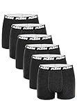 KTM by Freegun Boxershorts für Herren Unterwäsche Pant Men´s Boxer 6 er Pack, Farbe:Dark Grey / Black, Bekleidungsgröße:M