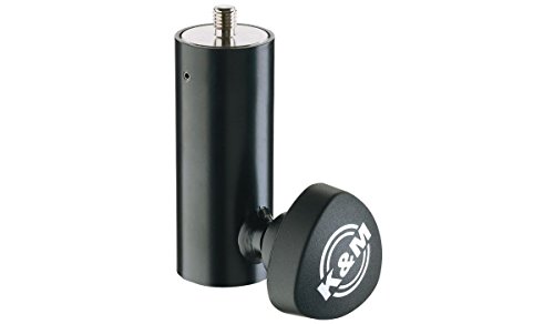 K&M 24521 Reduzierflansch - Schwarz aus Stahl - Adapter für Lautsprecher-Systeme 3,5 cm Durchmesser - mit Bolzen ø 2,5 cm