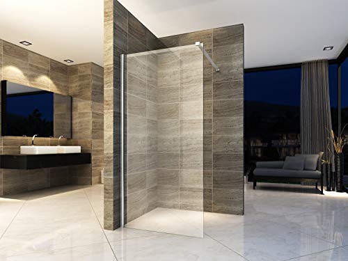 140x200cm Walk In Dusche Begehbare Duschwand Glas Duschabtrennung Duschtrennwand Glastrennwand Glaswand mit NANO-Beschichtung