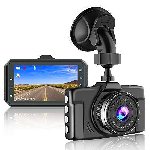 CHORTAU Dash Cam 1080P FHD Car Dash Camera 3 inch Dashboard Camera with Night Vision, 170°Wide Angle, Parking Monitor, Loop Recording