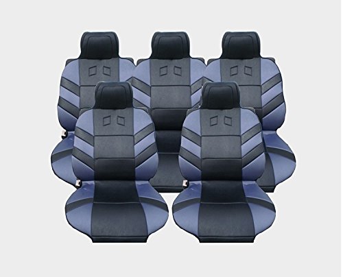 5x Van Sitzauflage Auflage Schutz Grau - Schwarz Polyester Autositzschutz Neu