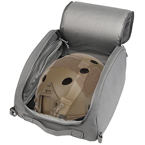 AQzxdc Taktische Helm Tasche, Outdoor Paintball Gear Storage Handtasche, mit Zwei Seitentaschen, Zum Laden Von Taktischen, Helmen/Masken/Brillen/NVG Etc,Grau