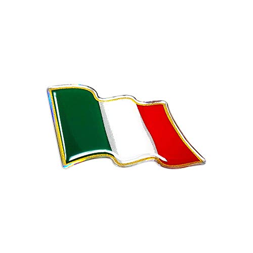 4R Quattroerre.it 14009 3D Aufkleber Italien Flagge im Wind