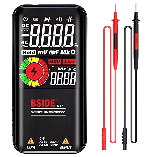 Bside digital multimeter automatic AC DC voltmeter pancontrol LCD display true RMS voltage current resistance frequency continuity capacitance continuity tester CAT II 600V III 300V
