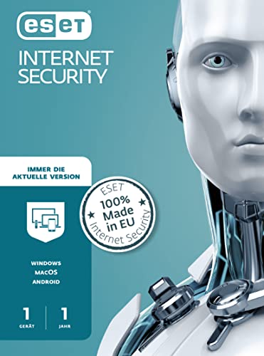 ESET Internet Security 2023 | 1 Gerät | 1 Jahr | Windows (11, 10, 8 und 7), macOS oder Android | Aktivierungskarte