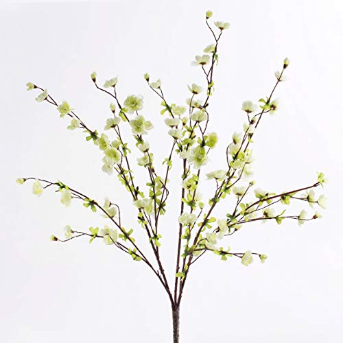 artplants.de Deko Kirschblütenzweig, Creme - weiß, 65cm, Ø 35cm - Künstlicher Zweig - Kunstblumen