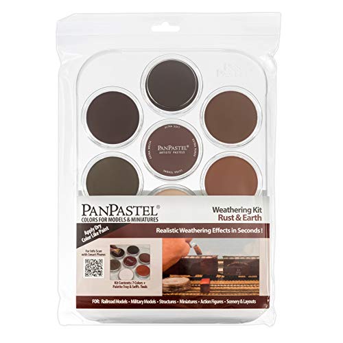 Colorfin PanPastel Ultra Soft Artist Pastel Set, 9ml, Weathering, Rust/Earth, 7-Pack