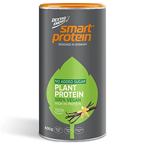 Dextro Energy Smart Protein Veganes Proteinpulver | Plant Protein Vanilla | Pflanzliches Eiweiß aus hochwertigen Proteinquellen | 100% Vegan, 600g