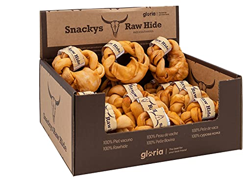 GLORIA Snackys Rawhide kaut Twisted-Donut-Honig-Aroma, 150 g