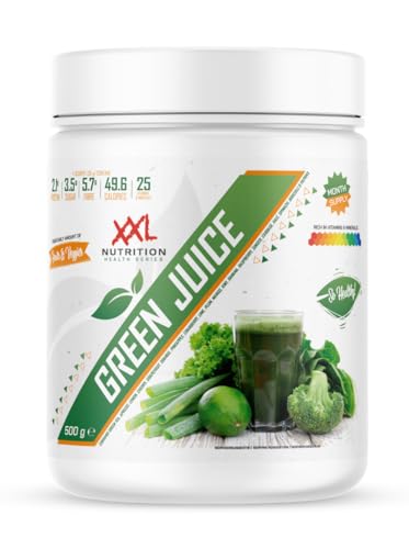XXL Nutrition - Green Juice - Greens Pulver, Vitamine Smoothie, Superfood - 500 Gramm