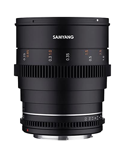 Samyang MF 24mm T1,5 VDSLR MK2 Canon RF – lichtstarkes T1,5 Weitwinkel Cine- und Video Objektiv für Canon RF Mount, 24 mm Festbrennweite, Follow Focus Zahnkränze Vollformat und APS-C, 8K Auflösung