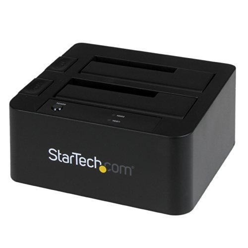 StarTech.com 2-fach USB 3.0 / eSATA Festplatten Dockingstation mit UASP für 2,5/3,5 Zoll SSD / HDD, Serial-ATA USB Dual Bay Dockingstation