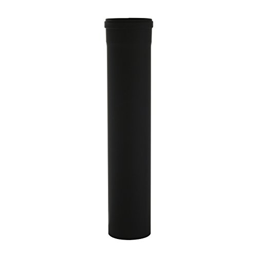 Kamino Flam Ofenrohr schwarz, Abgasrohr speziell für Pelletöfen geeignet, Rauchrohr aus Stahl mit hitzebeständiger Senotherm® Beschichtung, geprüft nach Norm EN 1856-2, Maße: L 750 x Ø 100 mm
