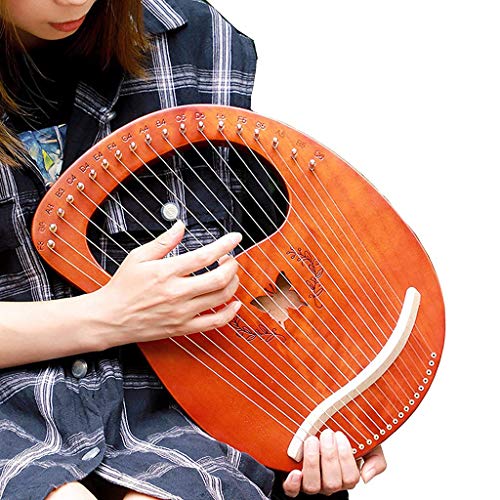 Harfe Instrument Lyre, 16 Saiten Lyre Harfe Mahagoni Stil Lyre Handheld Harfe Musikinstrument, Für Anfänger Musikliebhaber Kinder Erwachsene