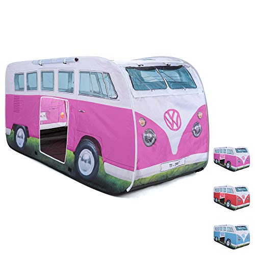 Board Masters VW Collection - Volkswagen T1 Bulli Bus Kinder Pop Up Spielzelt (Pink & Weiß)