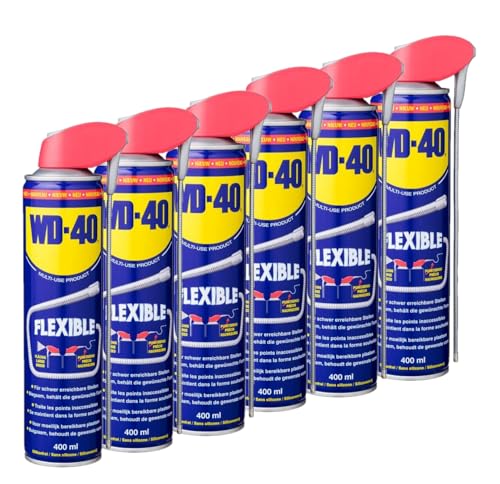 WD-40 Multifunktionsprodukt Flexible 6x400ml, Dose mit biegsamen Sprührohr | Schmiermittel | Kriechöl