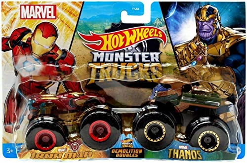 Monster Trucks Iron Man vs Thanos Demolition Doubles (Maßstab 1:64)