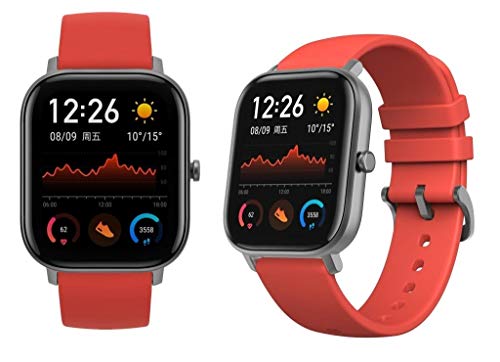 Amazfit GTS Smartwatch Aluminium-Gehäuse, orange, Amoled-Display