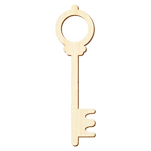 Holz Schlüssel V2 - Deko Basteln 5-50cm, Größe:5cm, Pack mit:100 Stück