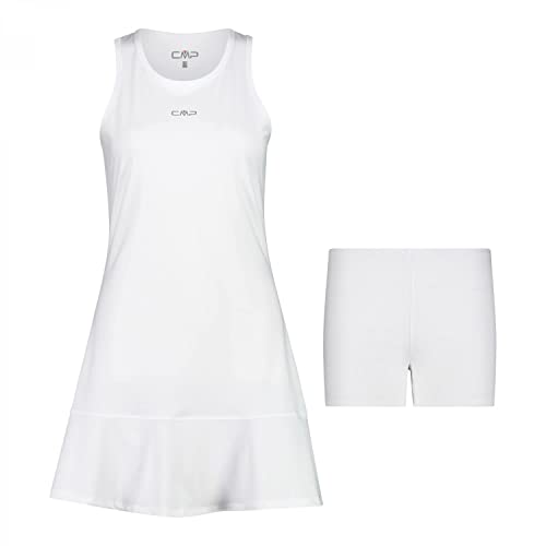 CMP Damen Damenkleid-32c6446 Tenniskleid, Weiß, 42